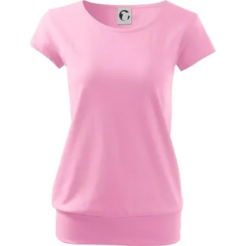 Dámské tričko BEZPOTISKU / bez potisku - Volné triko city - S ( Růžová )