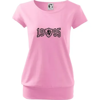 Dámské tričko Narozeninový motiv - znak - 1995 - Volné triko city - S ( Růžová )