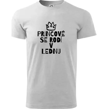 Princové se rodí v lednu - Triko extra velké (5-8XL) - 7XL ( Světlešedý Melír )