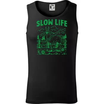 Slow Life Lama - Tílko pánské Core - 2XL ( Černá )