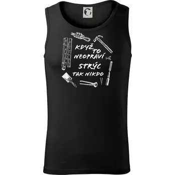 Pánské termoprádlo Když to neopraví strýc tak nikdo - Tílko pánské Core - XL ( Černá )