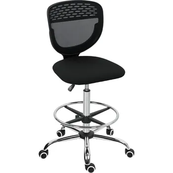 Vinsetto Kancelářská židle Vinsetto, pracovní židle, kancelářská židle, výškově nastavitelná, čalouněná, černá