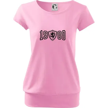 Dámské tričko Narozeninový motiv - znak - 1988 - Volné triko city - S ( Růžová )