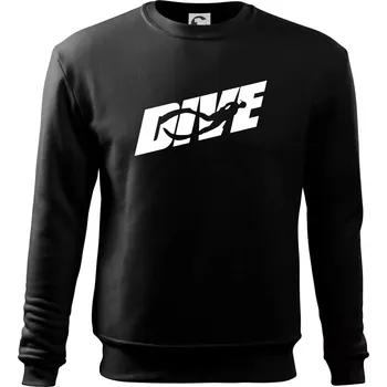 Chlapecké tričko Freediving - Dive - Mikina Essential dětská - 158 cm/12 let ( Černá )