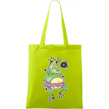 Žabka baletka - Taška bavlněná - 42 x 38 cm ( Limetková )