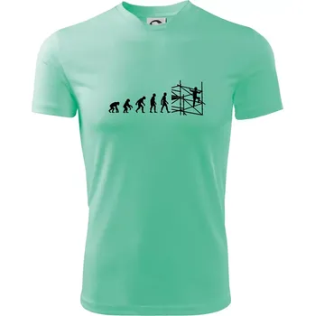 Pánské tričko Evoluce lešení - Pánské triko Fantasy sportovní (dresovina) - S ( Mátová )