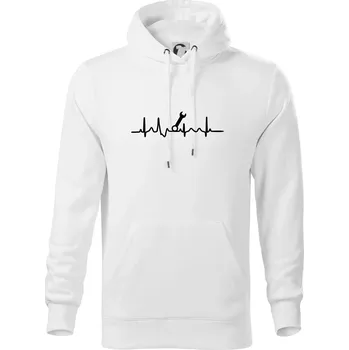 Pánská mikina Ekg klíč - montér - Mikina pánská Cape s kapucí - 2XL ( Bílá )