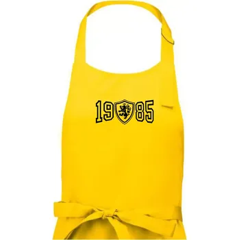 Kuchyňská zástěra Narozeninový motiv - znak - 1985 - Pánská zástěra na vaření - Univerzální velikost ( Žlutá )