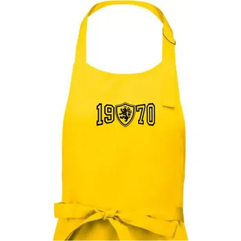 Kuchyňská zástěra Narozeninový motiv - znak - 1970 - Dámská zástěra na vaření - Univerzální velikost ( Žlutá )