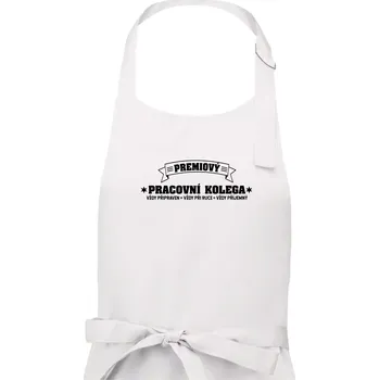 Kuchyňská zástěra Prémiový pracovní kolega - Dámská zástěra na vaření - Univerzální velikost ( Bílá )