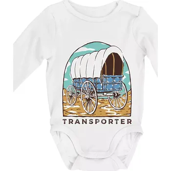 Transporter - Body kojenecké s dlouhým rukávem - Dlouhý r. do 3 měs ( Bílá )