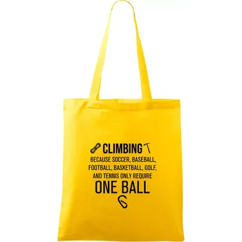 Climbing beacause one ball - Taška bavlněná - 42 x 38 cm ( Žlutá )