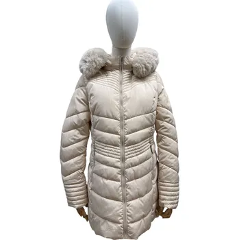 Zimní bunda s kapucí MELIE LDN604 barva: béžová, velikost: 42