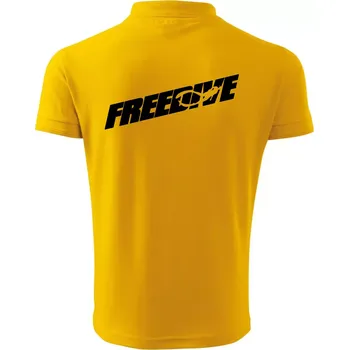 Pánská košile Freedive - nápis s potápěčem - Polokošile pánská Pique Polo 203 - M ( Žlutá )