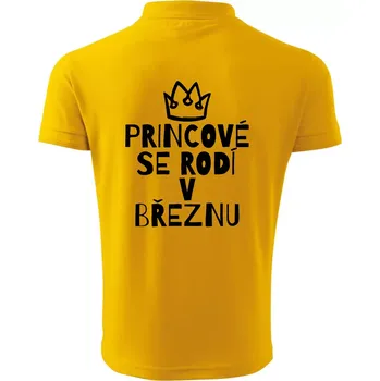 Pánská košile Princové se rodí v březnu - Polokošile pánská Pique Polo 203 - 5XL ( Žlutá )