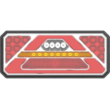 Zadní světlomet TT Technology LED dynamické světlo na přívěsy , 5 funkcí, 236x104x40 mm, pravé
