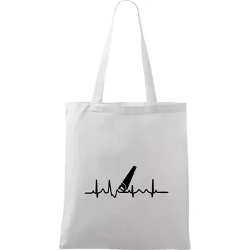 Ekg ruční pila - Taška bavlněná - 42 x 38 cm ( Bílá )
