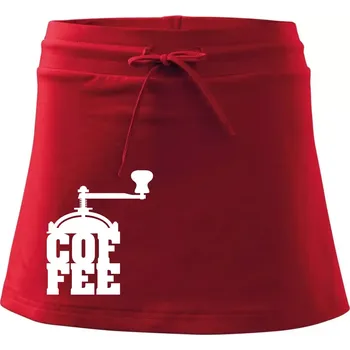 Dámská sukně Coffee mlýnek - Sportovní sukně - two in one - M ( Červená )