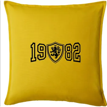 Polštář Narozeninový motiv - znak - 1982 - Polštář 50x50 - 50x50 - Pouze potah ( Žlutá )