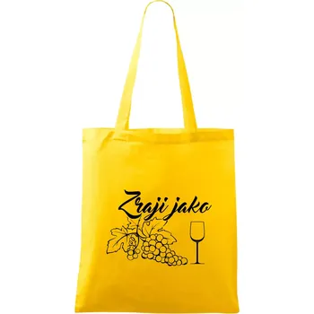 Zraji jako víno - Taška bavlněná - 42 x 38 cm ( Žlutá )