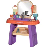AIYAPLAY Dětský toaletní stolek se zrcadlem LED, hudba, kohoutek, akrylové zrcadlo, fialový, 55x29x71 cm