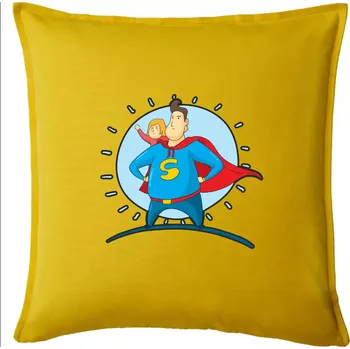 Polštář Táta superman - holka - Polštář 50x50 - 50x50 - Pouze potah ( Žlutá )