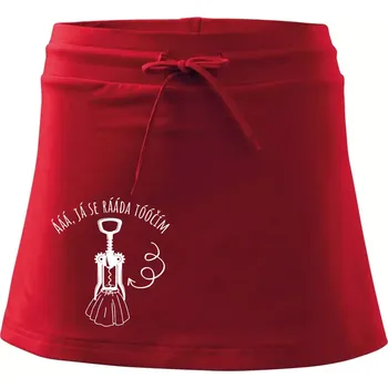 Dámská sukně Já se ráda točím - vývrtka - Sportovní sukně - two in one - M ( Červená )