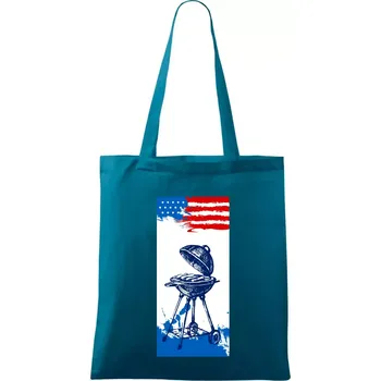 USA BBQ draw grill - Taška bavlněná - 42 x 38 cm ( Petrolejová )