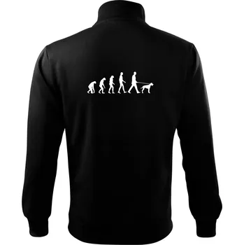 Pánská mikina Evoluce pes ohař - Mikina bez kapuce Adventure - 2XL ( Černá )