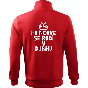 Pánská mikina Princové se rodí v dubnu - Mikina bez kapuce Adventure - L ( Červená )