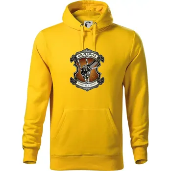 Pánská mikina Hells dapper barbershop - Mikina pánská Cape s kapucí - XL ( Žlutá )