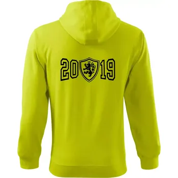 Pánská mikina Narozeninový motiv - znak - 2019 - Mikina s kapucí na zip trendy zipper - S ( Limetková )