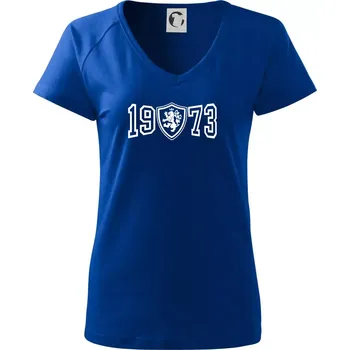 Dámské tričko Narozeninový motiv - znak - 1973 - Tričko dámské Dream - 3XL ( Královská modrá )