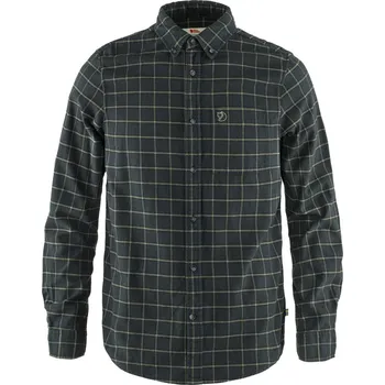 Pánské oblečení pánská košile s dlouhým rukávem FJÄLLRÄVEN Övik Flannel Shirt M Dark Grey - XXL