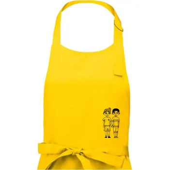 Kuchyňská zástěra Gay pár - Dámská zástěra na vaření - Univerzální velikost ( Žlutá )