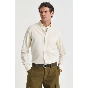 Pánská košile KOŠILE GANT REG GMNT DYED TWILL SHIRT CREAM