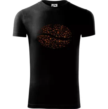 Pánské tričko Coffee bean in dark - Viper FIT - Pánské zůžené tričko - M ( Černá )