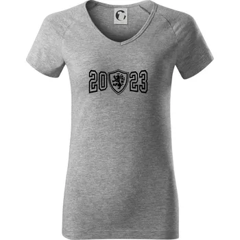 Dámské tričko Narozeninový motiv - znak - 2023 - Tričko dámské Dream - 3XL ( Tmavě šedý melír )