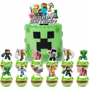 Party dekorace Kunming Tingyangrong Trading Co., Ltd - Dekorace na dort - TOPPER MINECRAFT - 25 ks