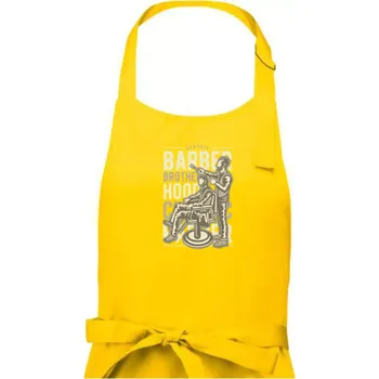 Kuchyňská zástěra Barber Brotherhood - Pánská zástěra na vaření - Univerzální velikost ( Žlutá )