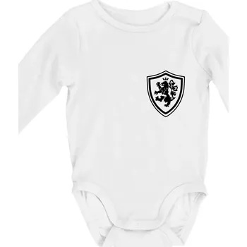 Kojenecký body Český lev erb na prsu a na zádech - Body kojenecké s dlouhým rukávem - Dlouhý r. do 3 měs ( Bílá )