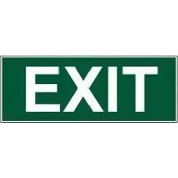 Úniková fotoluminiscenční bezpečnostní tabulka 200 x 75 x 1.1 mm - EXIT, plast