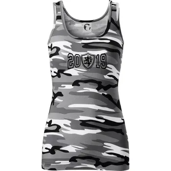 Dámské tričko Narozeninový motiv - znak - 2019 - Dámské Maskáčové tílko - S ( Šedý maskáč )