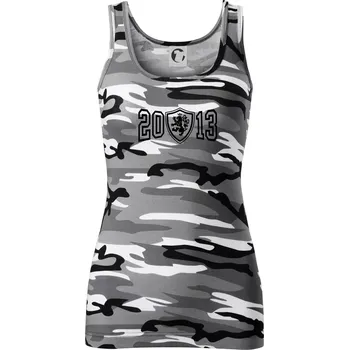 Dámské tričko Narozeninový motiv - znak - 2013 - Dámské Maskáčové tílko - S ( Šedý maskáč )