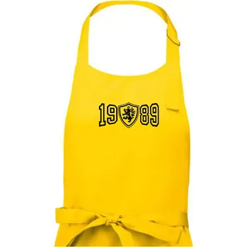 Kuchyňská zástěra Narozeninový motiv - znak - 1989 - Pánská zástěra na vaření - Univerzální velikost ( Žlutá )