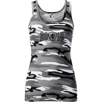 Dámské tričko Narozeninový motiv - znak - 2010 - Dámské Maskáčové tílko - M ( Šedý maskáč )