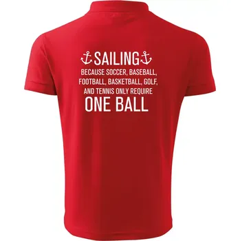 Pánská košile Sailing beacause one ball - Polokošile pánská Pique Polo 203 - 2XL ( Červená )