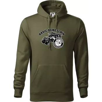 Pánská mikina Hasič řemeslník - Mikina pánská Cape s kapucí - 5XL ( Military )