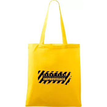 Žádný plán - improvizace - Taška bavlněná - 42 x 38 cm ( Žlutá )