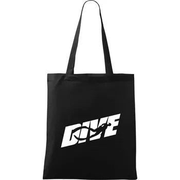 Nákupní taška Freediving - Dive - Taška bavlněná - 42 x 38 cm ( Černá )